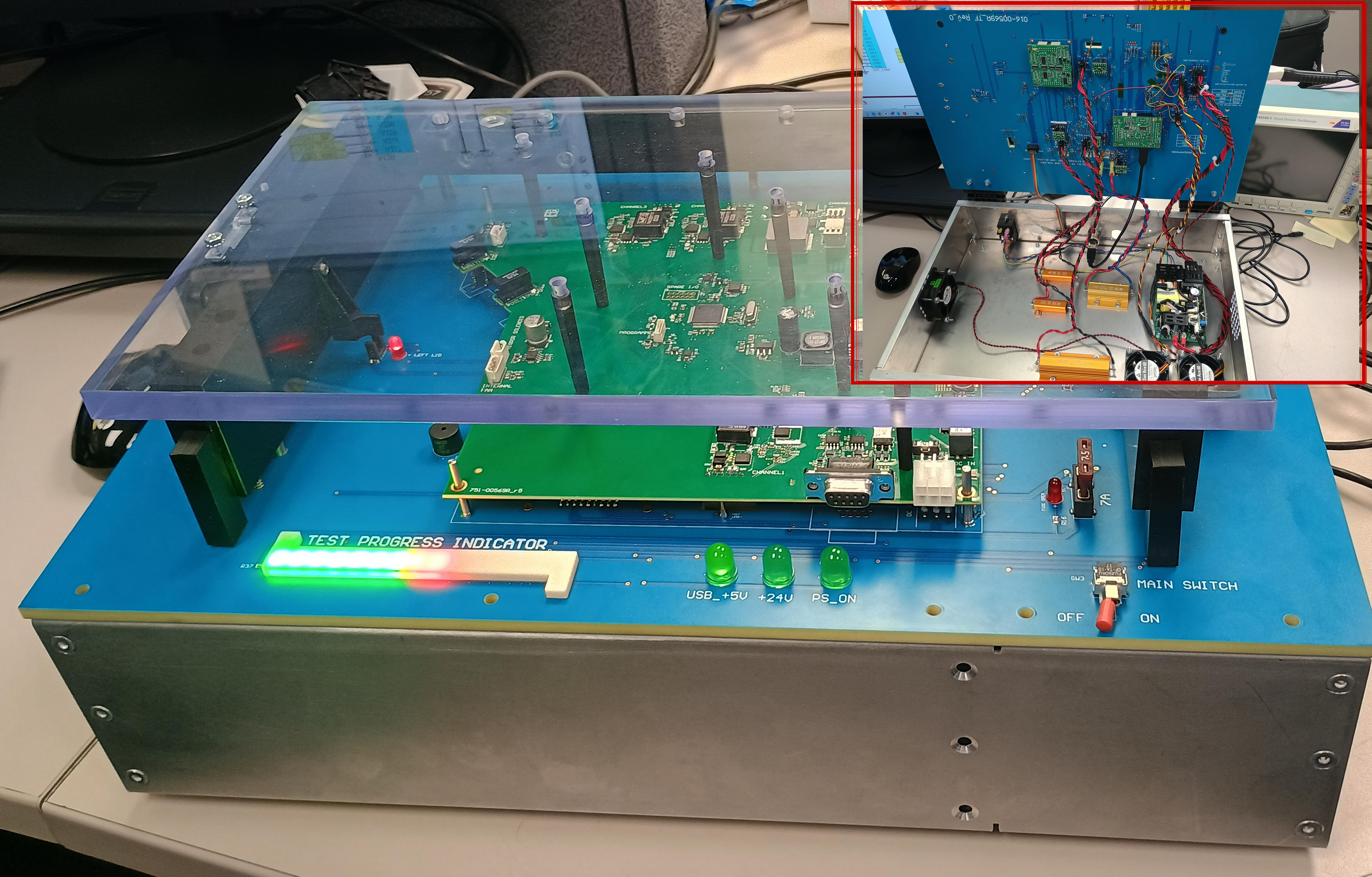 Current NAFC fixture with clean harnessing and LED indicators